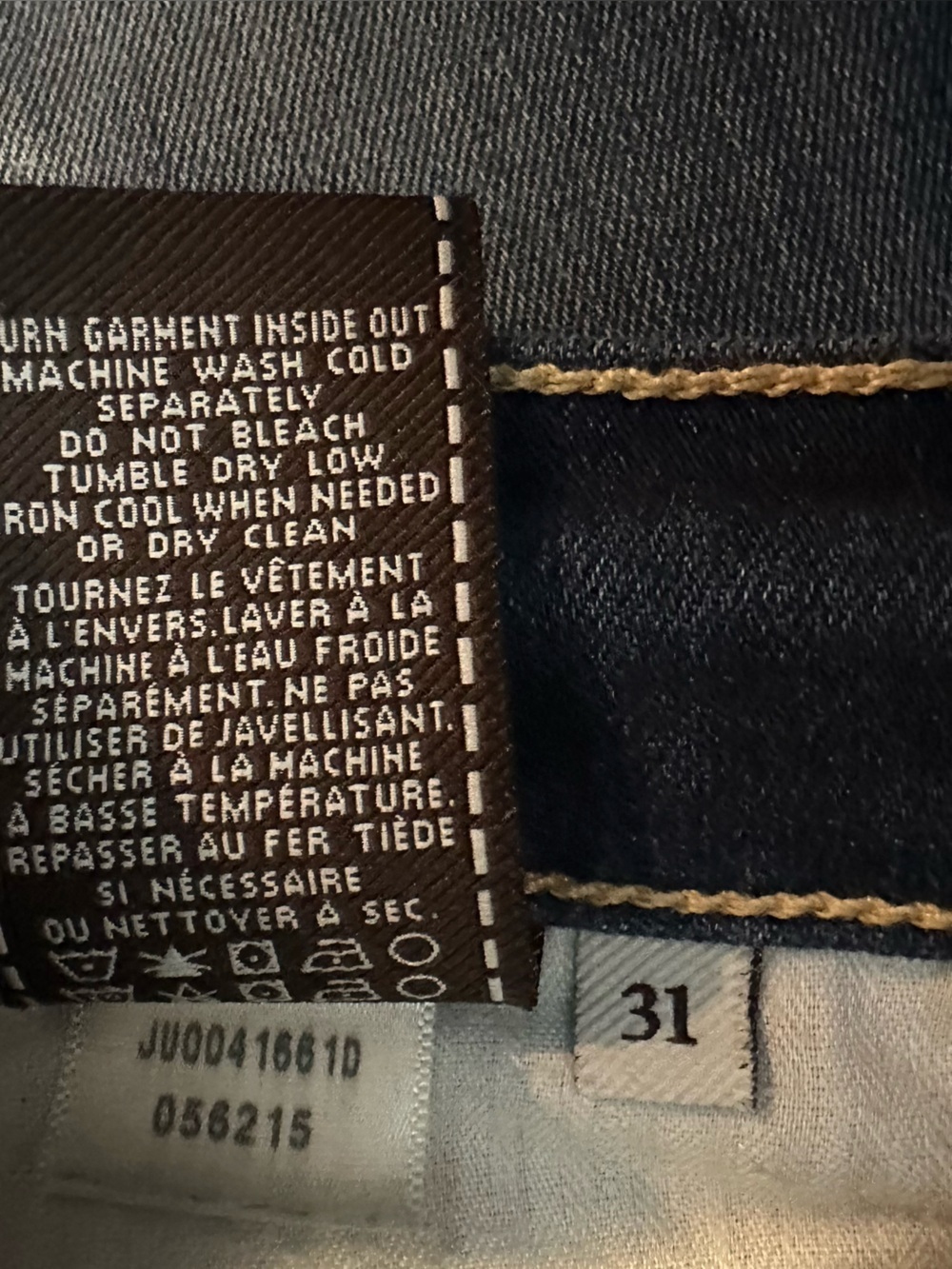 7 For All Mankind Women’s Dark Blue Skinny Jeans with Knee Distress - Picture 7 of 10